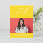 書道はっきりしたお洒落卒業招待状 招待状 (スタンド正面)