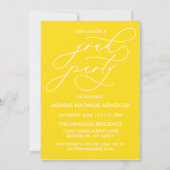 書道はっきりしたお洒落卒業招待状 招待状 (裏面)