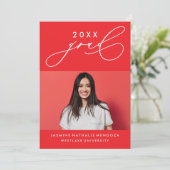 書道はっきりしたお洒落卒業招待状 招待状 (スタンド正面)