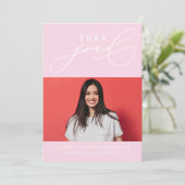 書道はっきりしたお洒落卒業招待状 招待状 (スタンド正面)