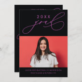 書道はっきりしたお洒落卒業招待状 招待状 (正面/裏面)