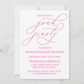 書道はっきりしたお洒落卒業招待状 招待状 (裏面)