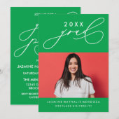 書道はっきりしたお洒落卒業招待状 招待状 (正面/裏面)