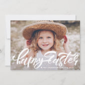 書道はっきりしたモダン写真ハッピーイースター シーズンカード (正面)