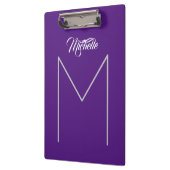 書道はっきりしたモノグラム名ミニマモダンリスト クリップボード (左)