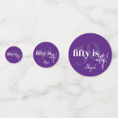 書道はっきりした50th Birthday Party付きタイポグラフィ コンフェッティ (正面)