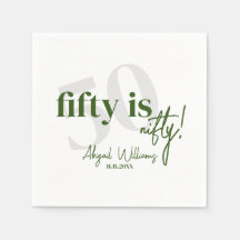 書道はっきりした50th Birthday Party付きタイポグラフィ