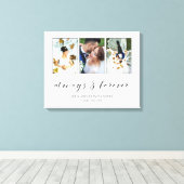 書道は常に永遠結婚の写真コラージュ キャンバスプリント (インサイチュ (ウッドフロア))