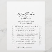 書道は彼女はむしろブライダルシャワーゲーム (正面)