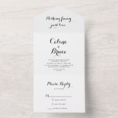 書道は愛ファンシーだけではな結婚い オールインワン招待状 (内側)