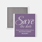 書道は日付の磁石、紫を保存 マグネット (正面/裏面)