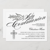 書道は最初の聖餐式を行き交う 招待状 (正面/裏面)