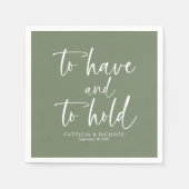 書道を行モダンう結婚 スタンダードカクテルナプキン (正面)