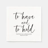 書道を行モダンう結婚 スタンダードカクテルナプキン (正面)