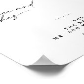 書道アドバイスと願結婚い表の標識 ポスター (角)