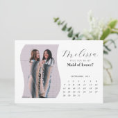 書道アーチミニマルブリデスメイド提案カード 招待状 (スタンド正面)