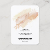 書道アートイヤリングディスプレイカードベージュ 名刺 (裏面)