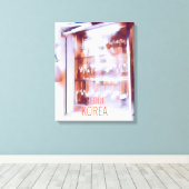 書道アートショップソウル旅行ポスター韓国 キャンバスプリント (インサイチュ (ウッドフロア))