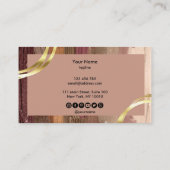 書道アートモダン赤面ピンク画業 名刺 (裏面)