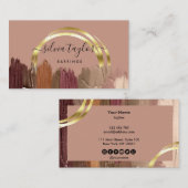 書道アートモダン赤面ピンク画業 名刺 (正面/裏面)