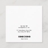 書道アートリングや輪ホルダースクウェア名刺 スクエア名刺 (裏面)