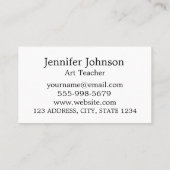 書道アート先生シンプルファインアート 名刺 (裏面)