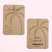 書道イヤリングディスプレイカードビーチパームツリー 名刺