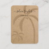 書道イヤリングディスプレイカードビーチパームツリー 名刺 (正面)