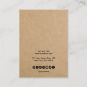 書道イヤリングネックレス表示カード 名刺 (裏面)