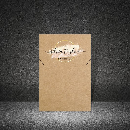 書道イヤリングネックレス表示カード 名刺