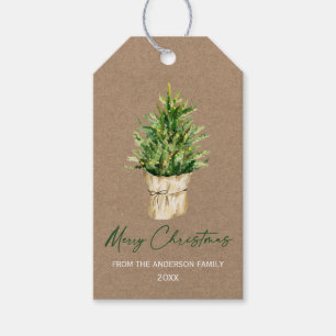 書道インクウォーターカラーツリークラフトミニマリスト ギフトタグ