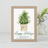 書道インクウォーターカラーツリークラフトミニマリスト シーズンカード (スタンド正面)