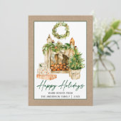 書道インクウォーターカラーホリデーズクラフト シーズンカード (スタンド正面)