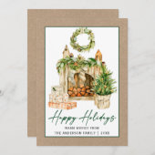 書道インクウォーターカラーホリデーズクラフト シーズンカード (正面/裏面)