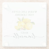 書道インクウォーターカラーレモンリモンチェロ ガラスコースター (裏面)