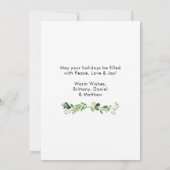 書道インクウォーター色の緑のクリスマス シーズンカード (裏面)