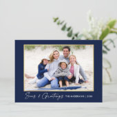 書道インクシーズとグリーティング金ゴールドブルー シーズンカード (スタンド正面)