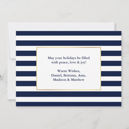 書道インクシーズとグリーティング金ゴールドブルー シーズンカード (裏面)