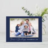 書道インクシーズとグリーティング金ゴールドブルー シーズンカード (スタンド正面)