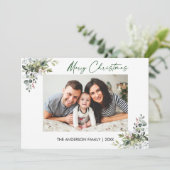 書道インクスクリプトクリスマスグリーンリーベリー シーズンカード (スタンド正面)