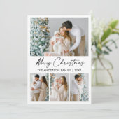 書道インクスクリプトメリークリスマス4写真 シーズンカード (スタンド正面)