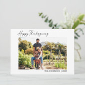 書道インクスクリプト写真ハッピー感謝祭 シーズンカード (スタンド正面)
