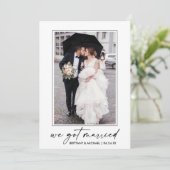 書道インクスクリプト写真得We 結婚した 案内状 (スタンド正面)