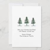 書道インクスクリプト水彩松写真 シーズンカード (裏面)