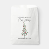 書道インクスクリプト水色クリスマスツリー フェイバーバッグ (正面)