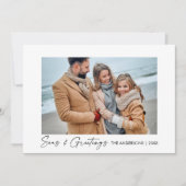 書道インクスクリプト海と挨拶の写真 シーズンカード (正面)