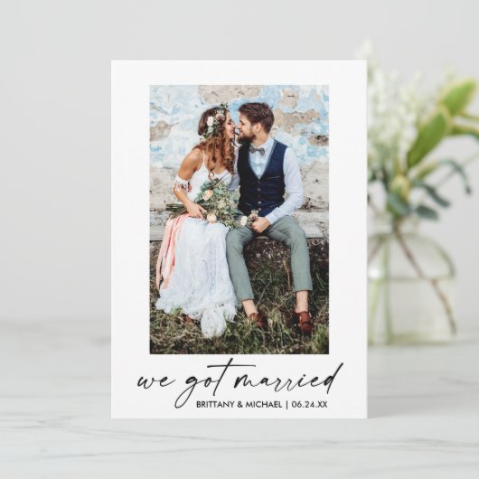 書道インクスクリプト私たち得写真結婚した 案内状 (スタンド正面)