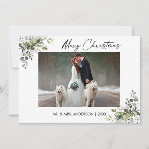 書道インクスクリプト緑のカップルのクリスマス シーズンカード