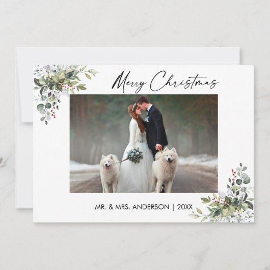 書道インクスクリプト緑の果実カップル シーズンカード (正面)