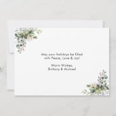 書道インクスクリプト緑の果実カップル シーズンカード (裏面)